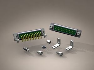 RF connector / D-sub / rectangular / female