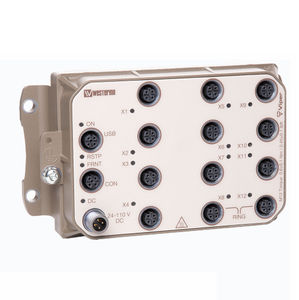 managed network switch / 12 ports / DIN rail / compact