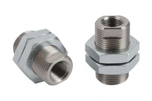 round tube connector / metal / screw-in