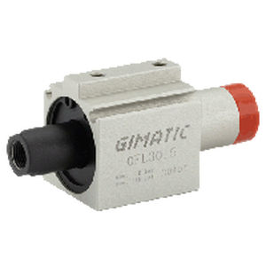 pneumatic cylinder / with through rod / double-acting / short-stroke