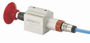 pneumatic cylinder / with through rod / double-acting / short-stroke