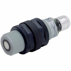 ultrasonic proximity sensor / cylindrical / digital / plastic