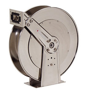 hose reel / self-retracting / dual-pedestal / with mounting bracket