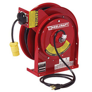 cable reel / self-retracting / fixed / corrosion-resistant