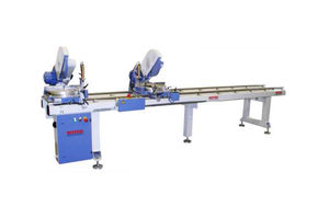 metal double-head miter saw / for plastics / for wood