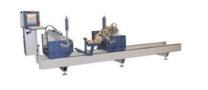 metal double-head miter saw / for plastics / for wood