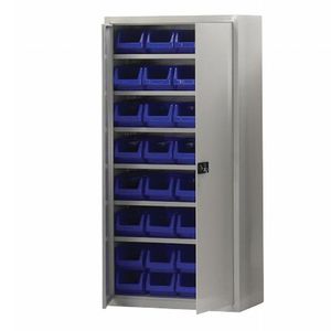 storage cabinet / floor-mounted / hinged door / shelf