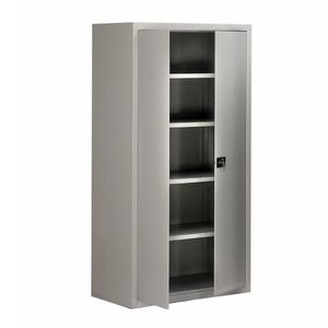 storage cabinet / floor-mounted / hinged door / shelf