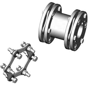 torsionally rigid coupling / disc / zero-backlash / flange