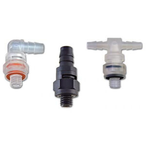 screw-in fitting / barbed / straight / 90° angle