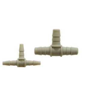 barbed fitting / T / pneumatic / polypropylene