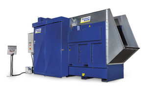 vertical baling press / front-loading / for plastics / for paper