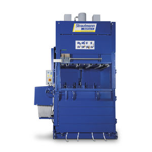 vertical chamber baling press / front-loading / for plastics / for paper