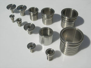 threaded fitting / straight / stainless steel / not specified