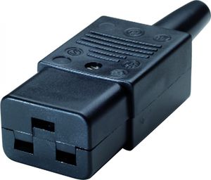 electrical power supply connector / rectangular / male / thermoplastic