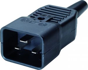 electrical power supply connector / rectangular / female / thermoplastic
