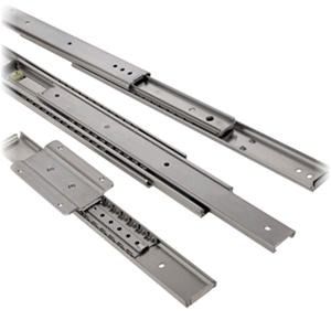 telescopic slides / ball bearing / zinc-plated steel / heavy-duty