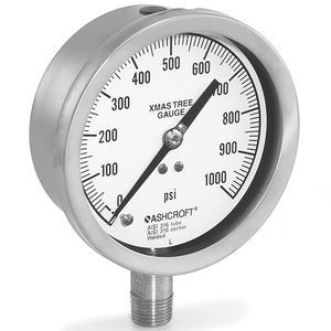 analog pressure gauge / Bourdon tube / for oil / for gas
