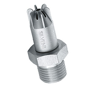 blow-off nozzle / compressed air / full-cone / stainless steel