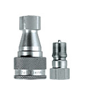 threaded fitting / straight / hydraulic / stainless steel