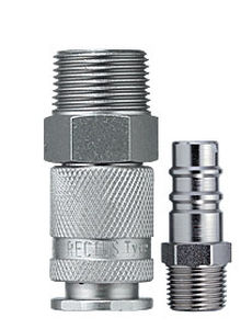 screw-in fitting / straight / hydraulic / security