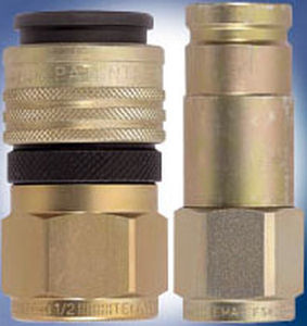 screw-in fitting / straight / hydraulic / pollution control