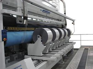 plastic film slitter-rewinder