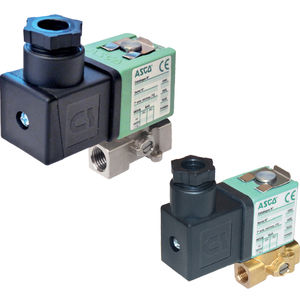 direct-operated solenoid valve / 2/2-way / stainless steel / brass