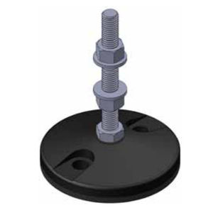 machine foot / rubber / steel / anti-vibration