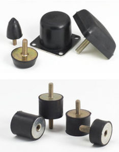 cylindrical anti-vibration mount / conical / rubber / type D