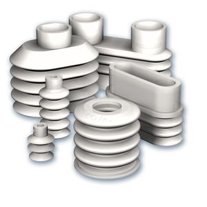 bellows suction cup / for the food industry / silicone / for gripping