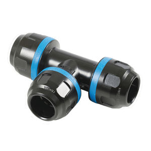T fitting / for compressed air / aluminum / union