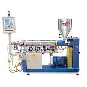 single-screw extruder / for thermoplastics / grooved feed