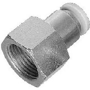 tapped fitting / straight / pneumatic / female