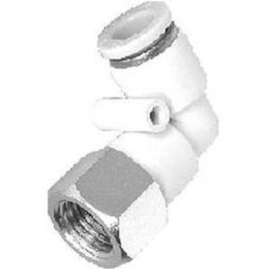 tapped fitting / quick / 90° angle / pneumatic