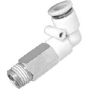 threaded fitting / quick / 90° angle / pneumatic