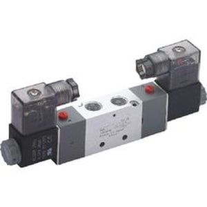 spool pneumatic directional control valve / electrically-operated / 5/2