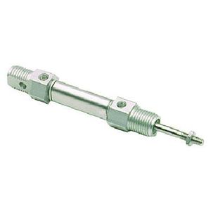 pneumatic cylinder / single-acting / with piston rod / compact