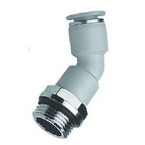 threaded fitting / push-in / 45° angle / pneumatic