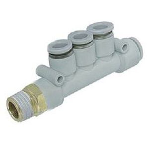 screw-in fitting / push-in / T / pneumatic