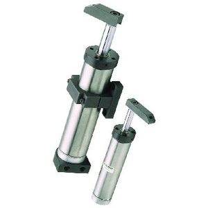 rotary cylinder / pneumatic / double-acting / swiveling flange