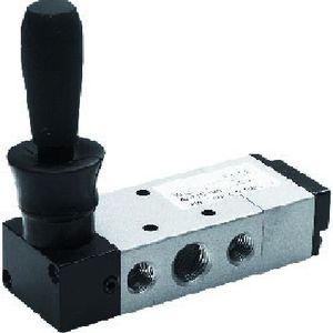 spool pneumatic directional control valve / lever-operated / 5/3-way