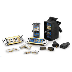 combined connector / electrical power supply / data / coaxial