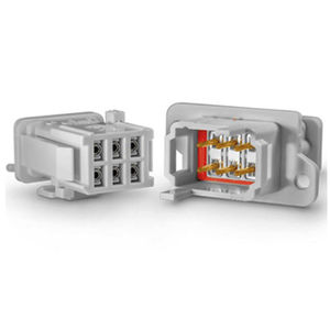 RF connector / DIN / rectangular / crimp