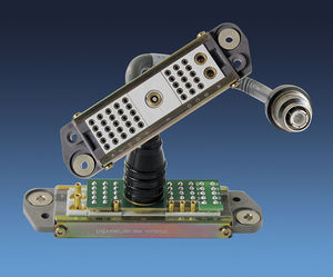 data connector / electrical power supply / coaxial / rectangular