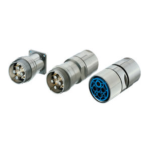 RF connector / DIN / circular / crimp