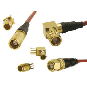 PCB connector / coaxial / quadrax / twinaxial