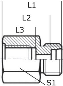 hydraulic adapter / threaded / female