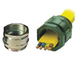 polyamide cable gland / nickel-plated brass / straight