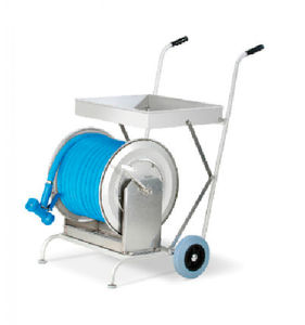 hose reel / mobile / stainless steel
